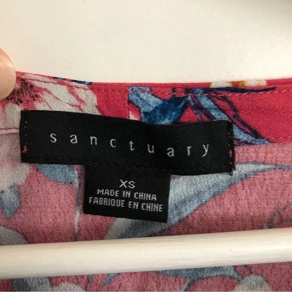 Sanctuary Pink Floral Ruffled Full Bloom V-Neck Blouse - Picture 8 of 9